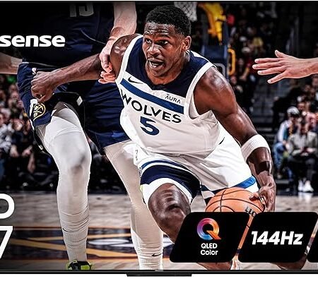 Hisense 85 polegadas Classe QD7 Series QLED 4K UHD Google Smart TV (85QD7N, modelo 2024) - QLED, nativo 144Hz, taxa de movimento 240, matriz completa direta, modo de jogo Pro, compatibilidade Alexa