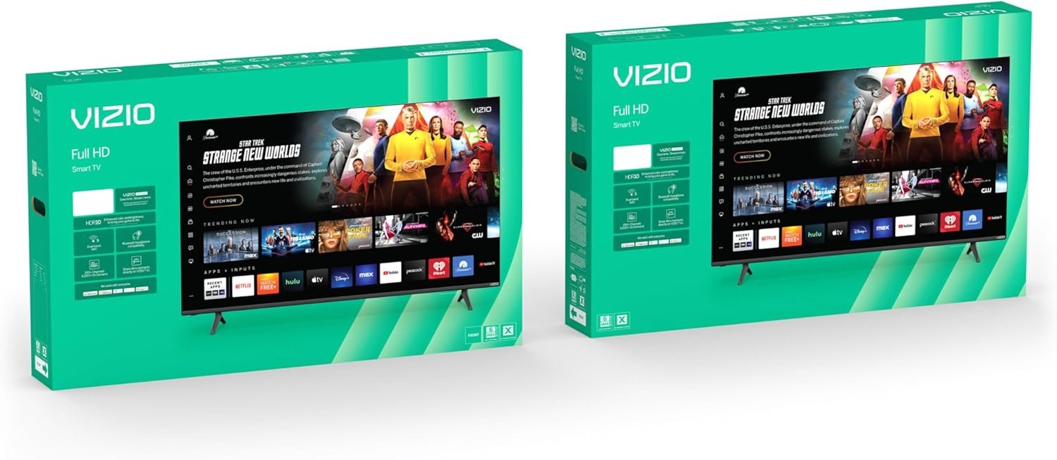 VIZIO Smart TV Full HD 1080p de 32 polegadas com DTS Virtual: X, compatibilidade Alexa, Google Cast integrado, compatível com fone de ouvido Bluetooth, (VFD32M-08 novo)