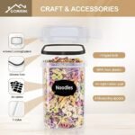 GoMaihe Barcos de cozinha, conjunto de 8 peças de recipiente de garrafões, cozinha, armazenamento de plástico de alimentos selados com tampa, usado para armazenar cereais, massas, arroz, farinha, etc