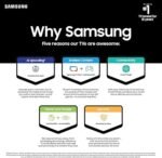 SAMSUNG Smart TV HDR de cristal de classe UHD 4K DU7200 de 65 polegadas com som de rastreamento de objetos Lite, PurColor, Motion Xcelerator, Mega Contrast, Q-Symphony (UN65DU7200, modelo 2024)