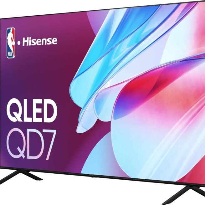 Hisense 85 polegadas Classe QD7 Series QLED 4K UHD Google Smart TV (85QD7N, modelo 2024) - QLED, nativo 144Hz, taxa de movimento 240, matriz completa direta, modo de jogo Pro, compatibilidade Alexa