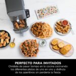 Ninja Double Stack XL Fritadeira de ar, 9,5 l, cesta vertical dupla, 4 níveis de cozedura, 2 cestas e 2 grelhas, design para economizar mais espaço, 6 funções de cozedura, 8 porções, em cinzento.