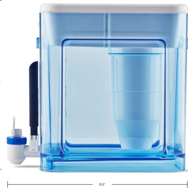 ZeroWater Dispensador de jarro de filtro de água de 5 estágios pronto para leitura de 22 xícaras com filtro de água zero TDS de 5 estágios 0 – Certificado IAPMO para reduzir metais, cloro, chumbo