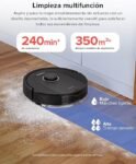roborock Q5 Pro Robot aspirador e esfregona de chão, esvaziamento automático, DuoRoller, 5500 Pa, 2,5 l saco para pó, tanque de água de 180 ml, aspirador de robô e navegação PreciSense LiDAR