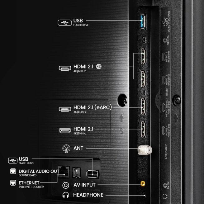 Hisense 85 polegadas Classe QD7 Series QLED 4K UHD Google Smart TV (85QD7N, modelo 2024) - QLED, nativo 144Hz, taxa de movimento 240, matriz completa direta, modo de jogo Pro, compatibilidade Alexa