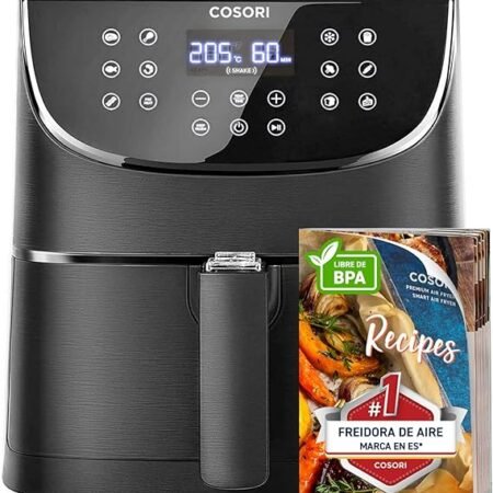 COSORI Fritadeira sem óleo 5,5 l, preto, branco e vermelho