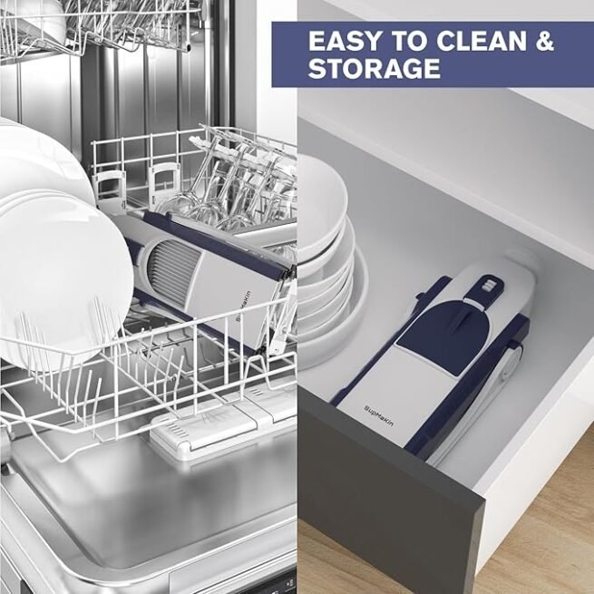 SupMaKin Fatiador de mandril seguro para cozinha, fatiador de batata, cortador e cortador de legumes tudo em 1, cortador de batatas, cortador de batatas, cortador de batatas.